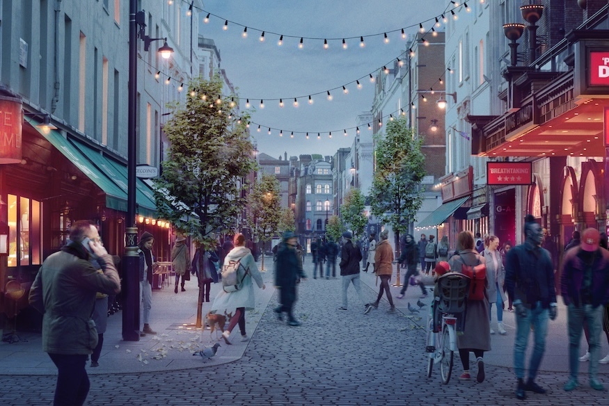 Old Compton Street at night