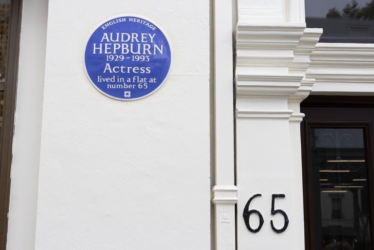 An Audrey Hepburn blue plaque