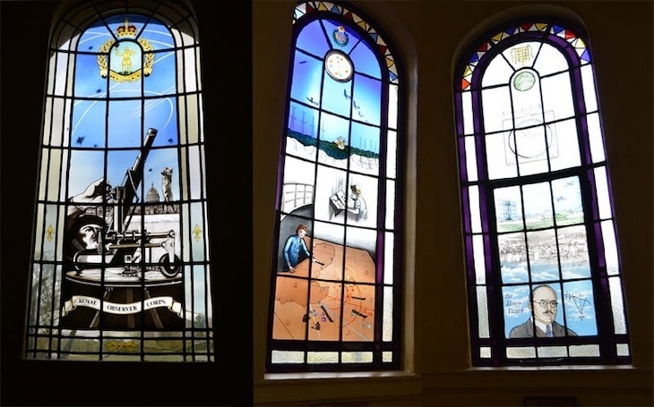 Windows of war in Bentley Priory