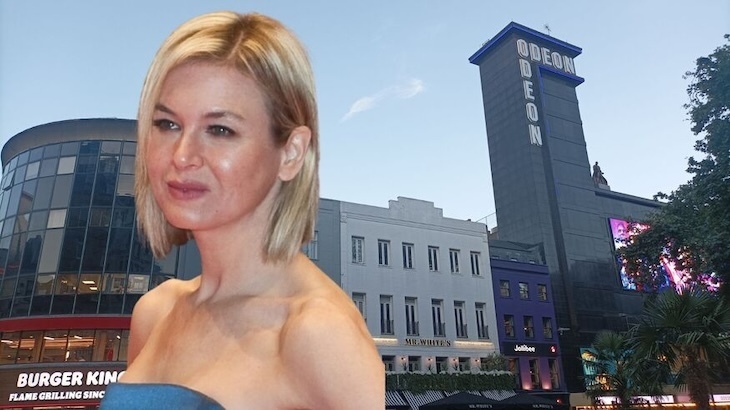 Renee Zellwegger in Leicester Square, perhaps photoshopped