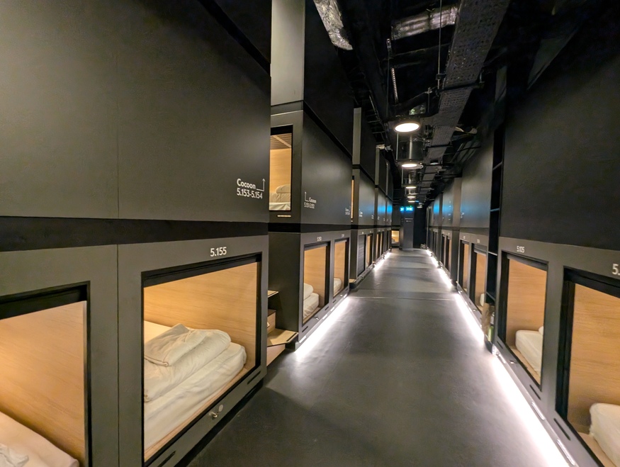 A capsule hotel