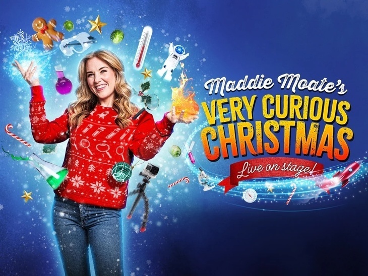 Family Christmas theatre shows 2025: poster for Maddie Moate's Very Curious Christmas