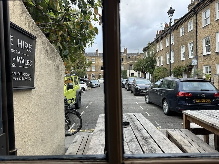 Cleaver Square from the Prince of Wales