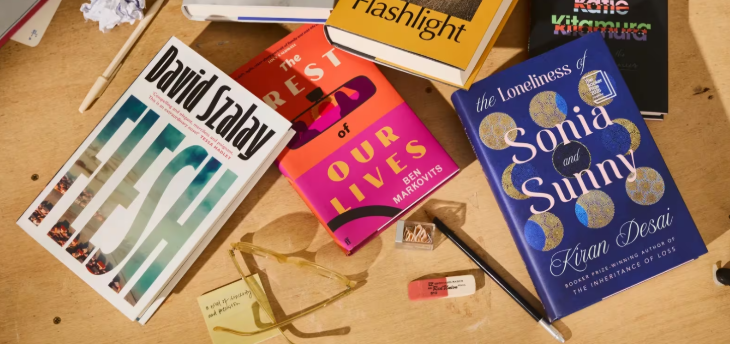 Things to do in London this weekend: the six Booker Prize shortlisted books laid out on a wooden table