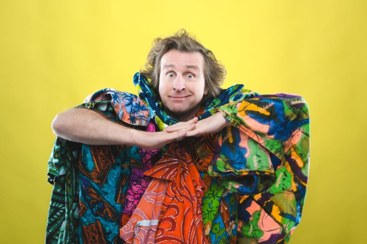 Things to do today in London: Milton Jones in a colourful robe
