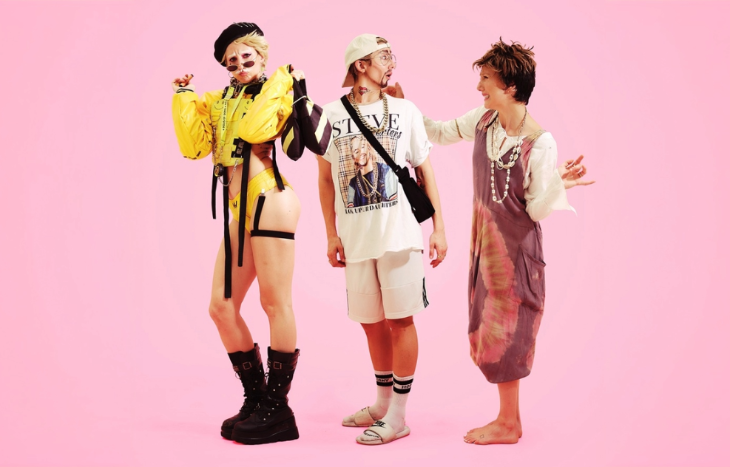 Things to do today in London: three of Daisy Doris May's character together