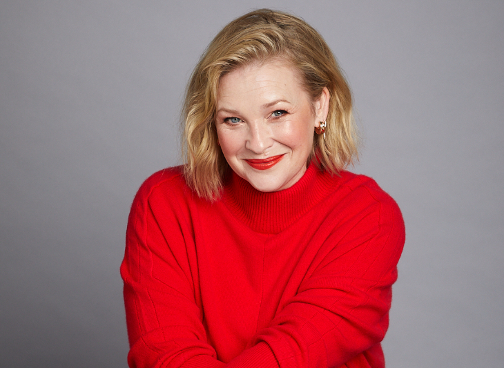 Things to do in London this weekend: Joanna Page wearing a red jumper and smiling at the camera
