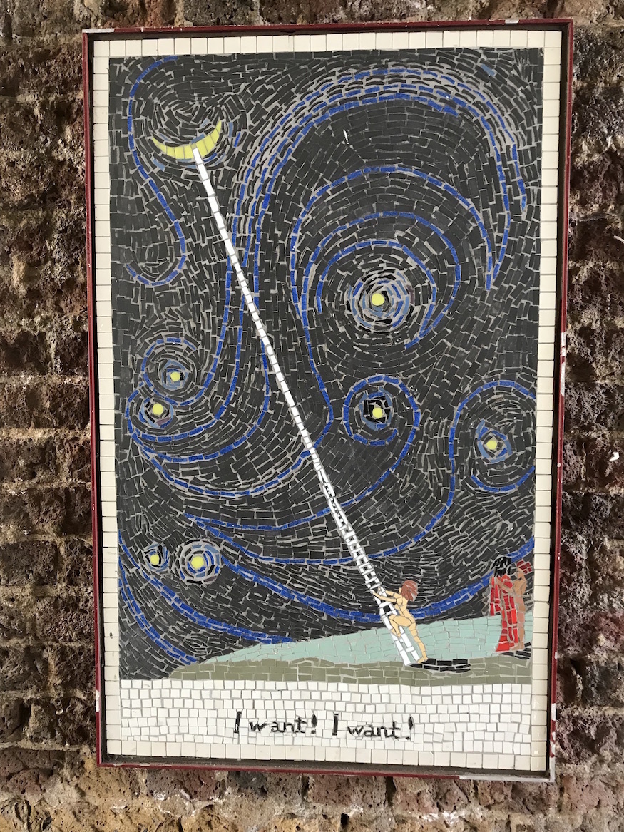 William Blake mosaic of moon ladder