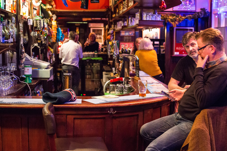 Two men at the bar