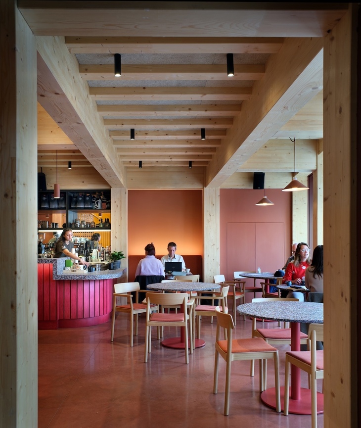 A cafe area