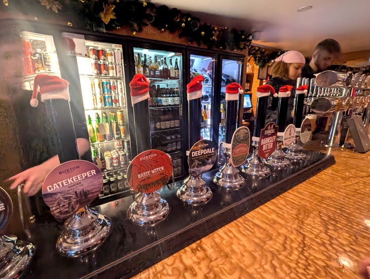 Best London pubs: a line of beer pumps