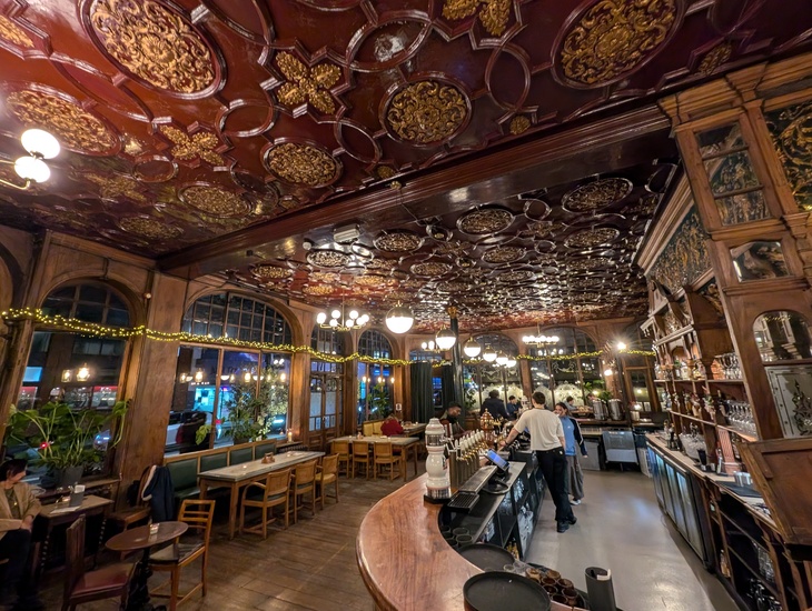A pub with a glorious ceiling