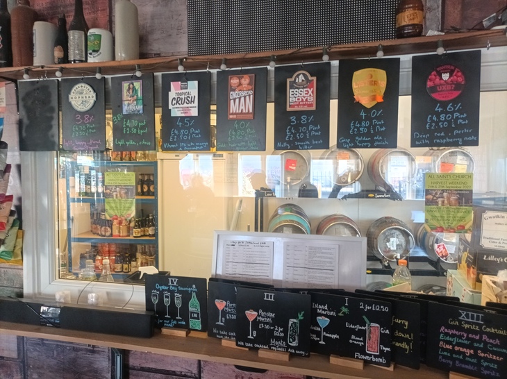 Casks behind a glass screen