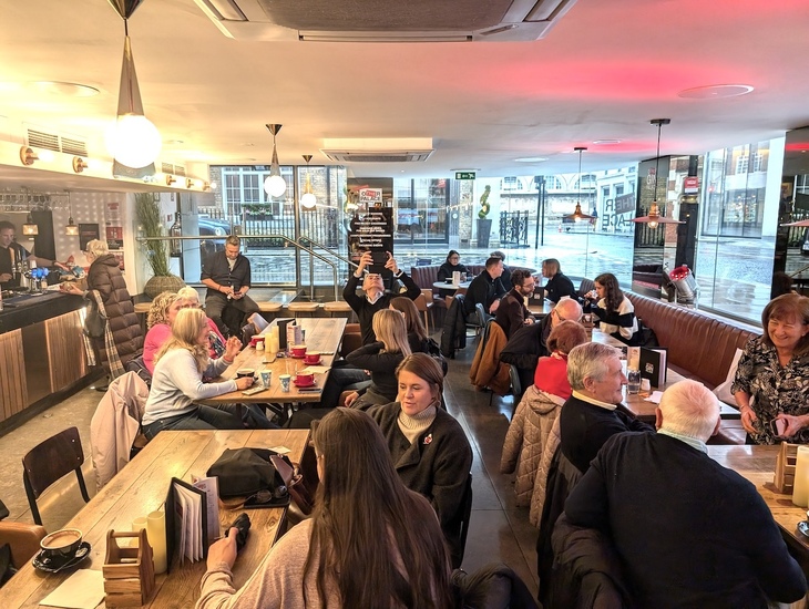 A cafe pre-show