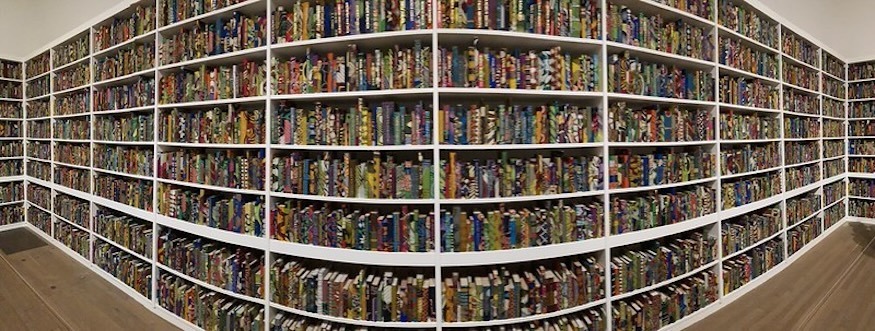 Yinka Shonibare artwork of books in Tate Modern