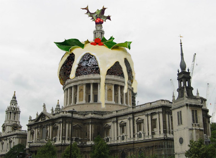 Christmas 2025 in London guide: The St Paul's dome as a Christmas pudding