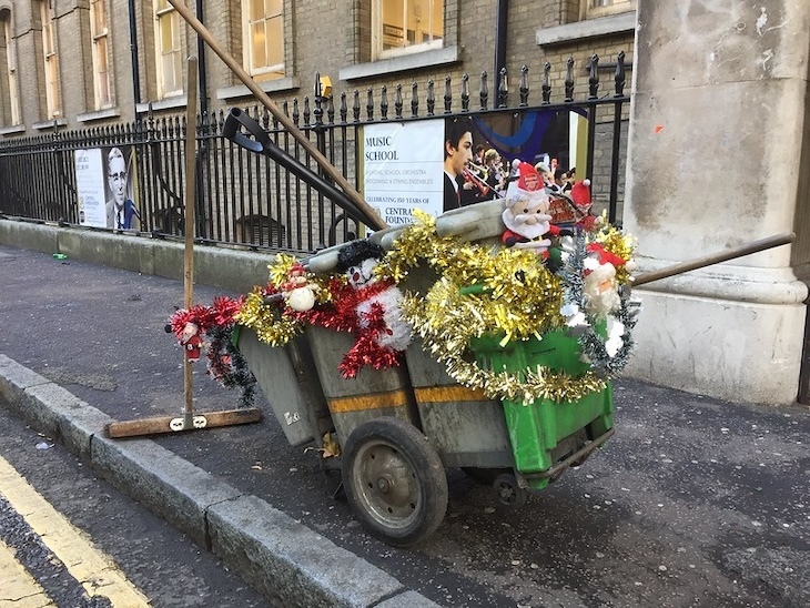 Festive dustcart