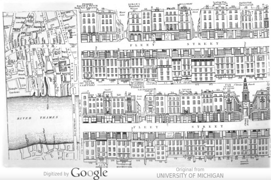 A 19th century street view of London