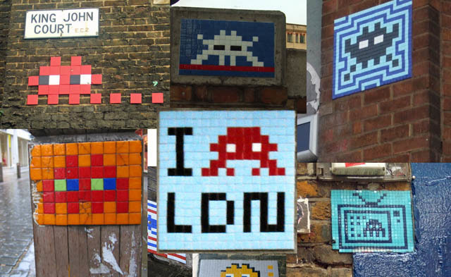 A selection of Invaders