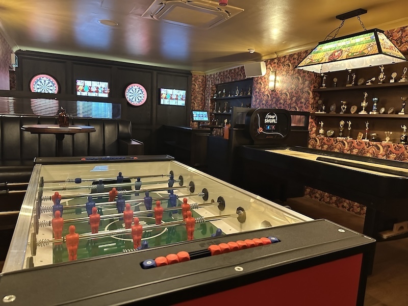 Games room at the Black Eel