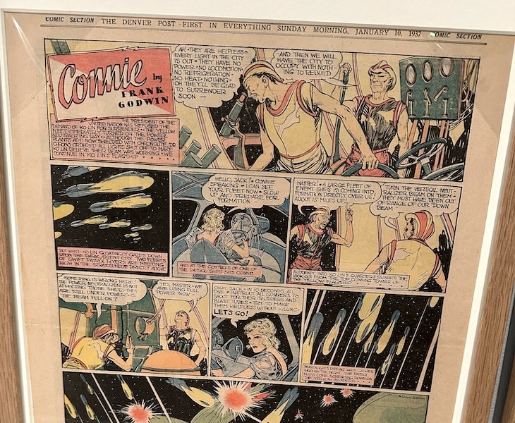 Connie from The future was then exhibition at the cartoon museum