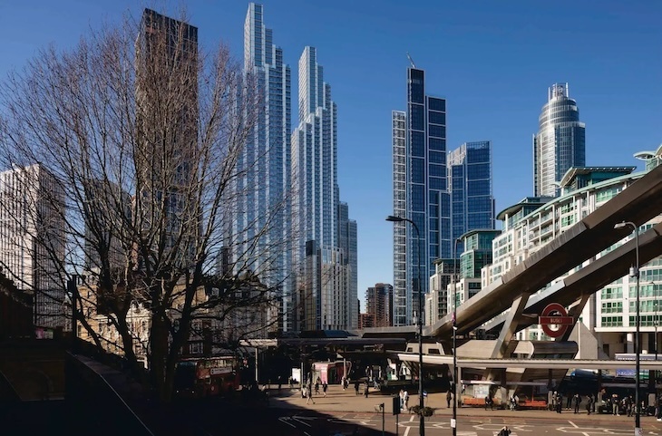 View of Vauxhall Square from the station