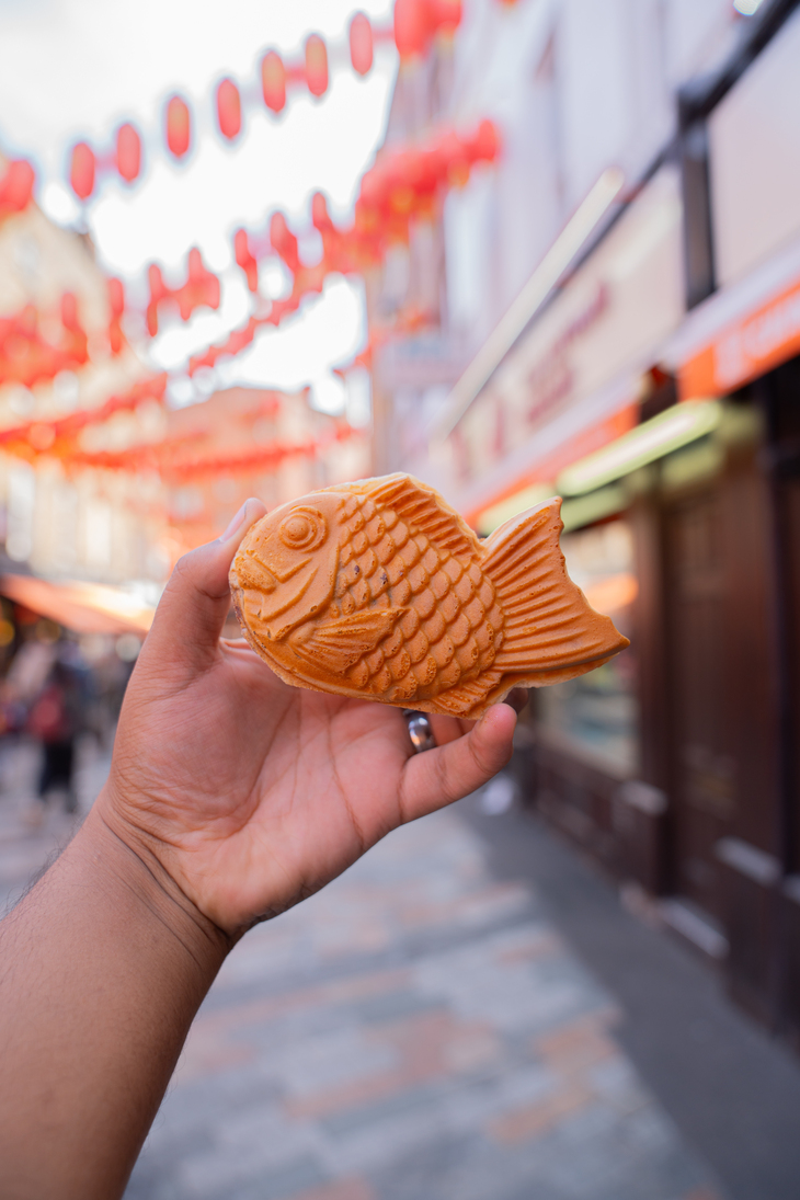 A fish shaped waffle