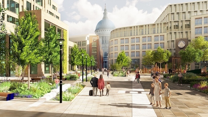 A render of the new square