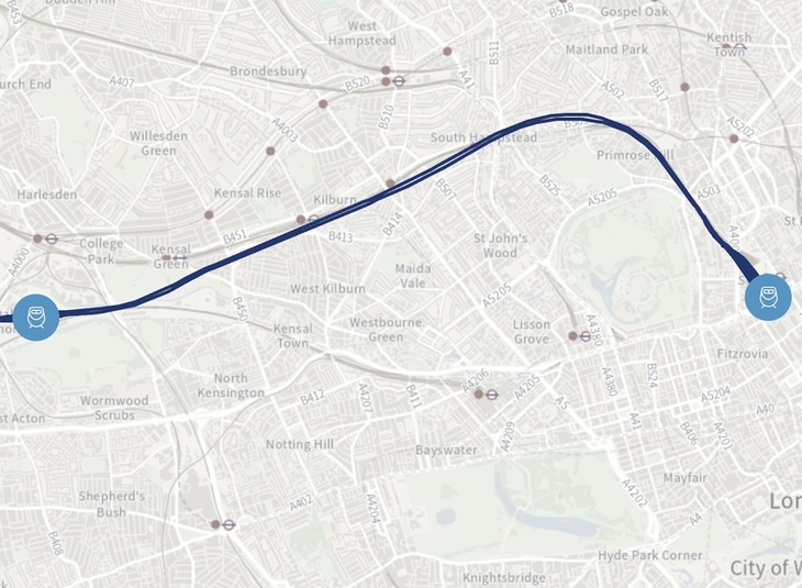A very truncated looking HS2
