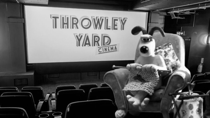 Gromit knitting at Throwley Yard