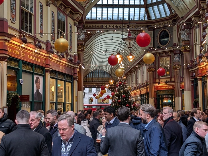 Leadenhall Market looking festive
