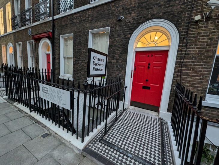 The front of the Charles Dickens Museum