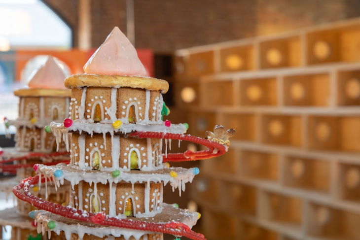 A gingerbread city