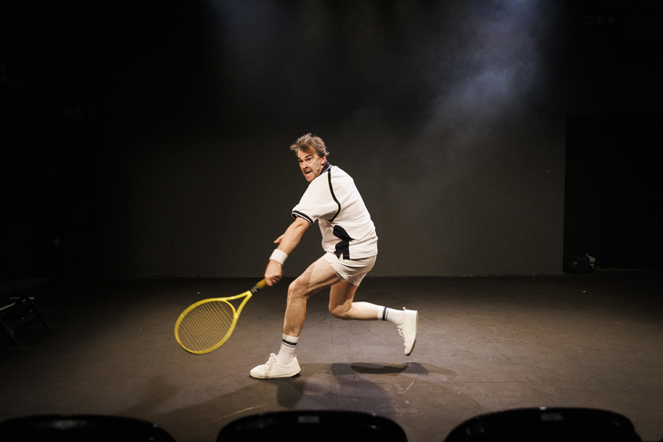 Things to do in London in winter 2026: an actor playing a tennis player on stage