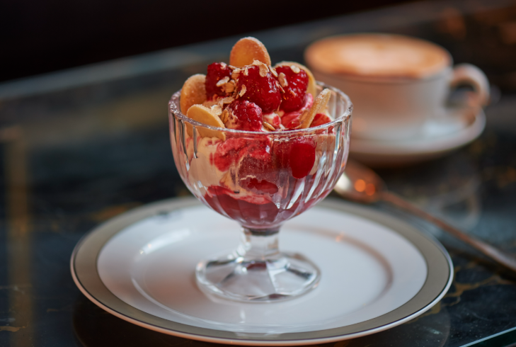 Where to celebrate Burns Night 2026 in London: Cranachan served in a glass bowl