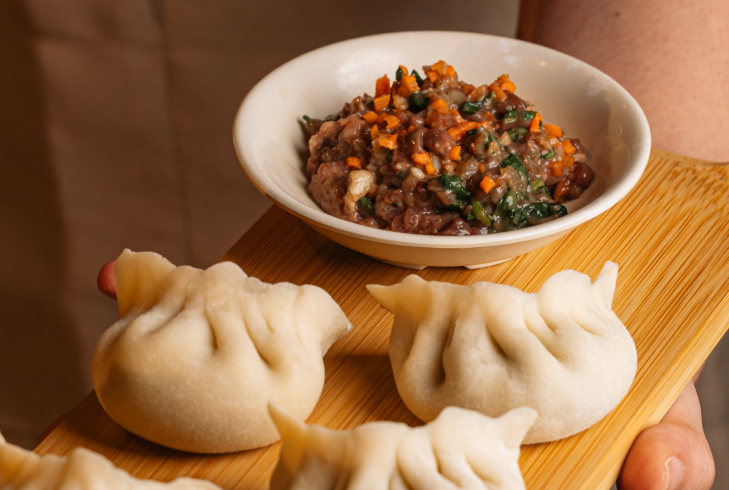 Where to celebrate Burns Night 2026 in London: dumplings alongside a bowl of haggis