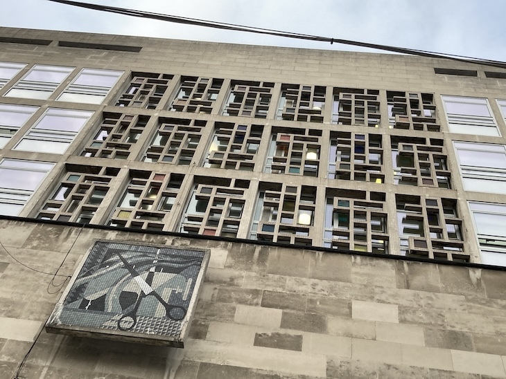 The facade of the old london college of fashion builiding
