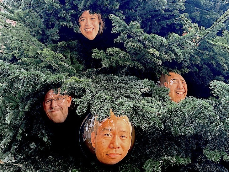 Christmas baubles with faces