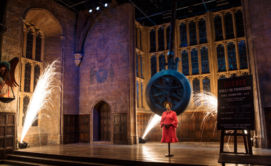 Fireworks in the Great Hall at the Warner Bros Studio Tour