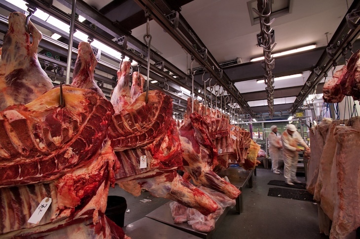 Meat hanging at Smithfield