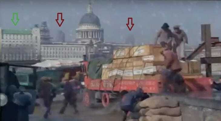 The Barbican towers appear in One of Our Dinosaurs is Missing