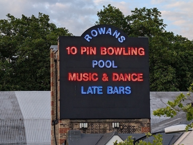 Rowans bowling in finsbury park