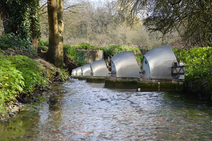 Thames Barrier in the Dollis Brook