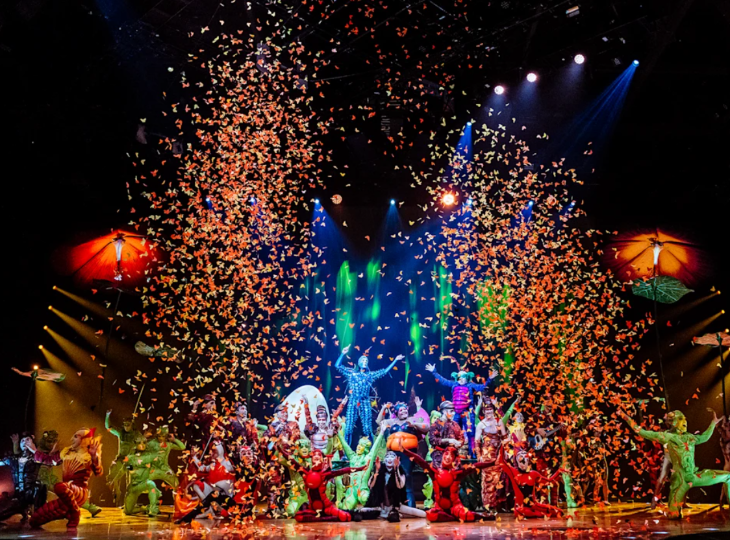 What's on in London this week: confetti falling down onto Cirque du Soleil performers on stage