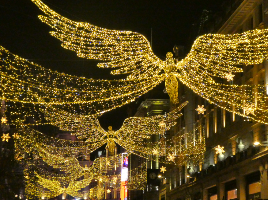 Things to do today in London: Regent Street's angel Christmas lights