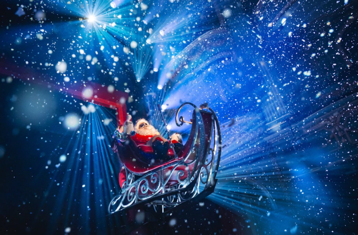 What's on in London this Christmas weekend:  Santa flying through the air in a sleigh