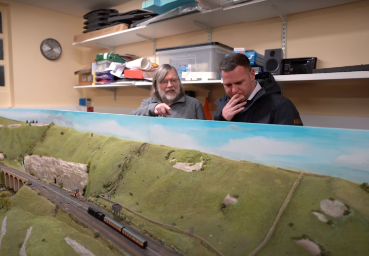 What's on in London this Christmas weekend: two people looking at a model railway layout