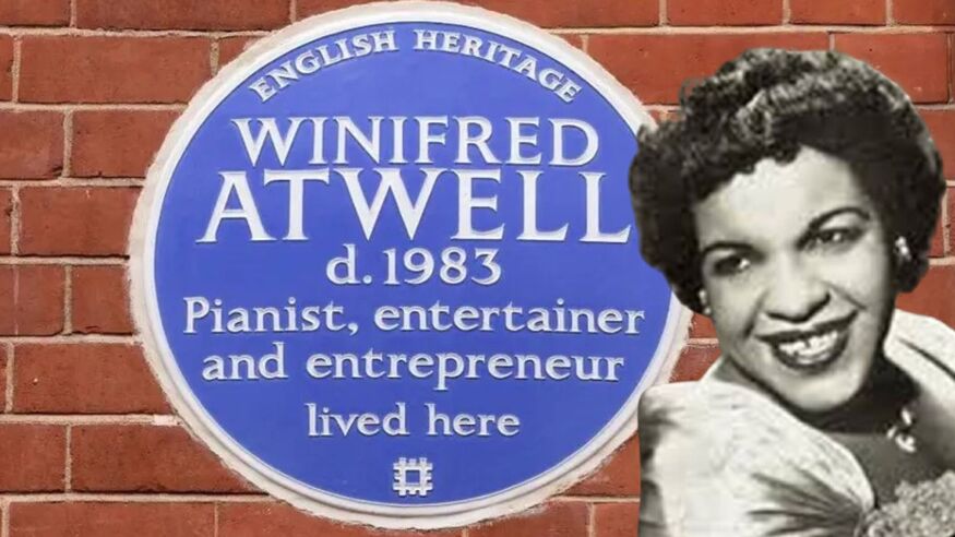 Winifred Atwell and a blue plaques