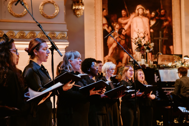 Things to do today in London: a choir singing at a carol service