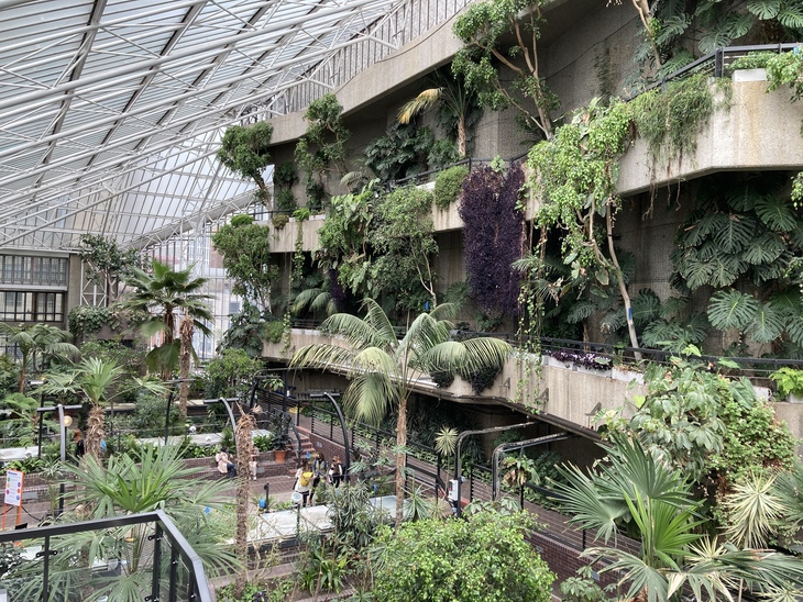 A brutalist conservatory
